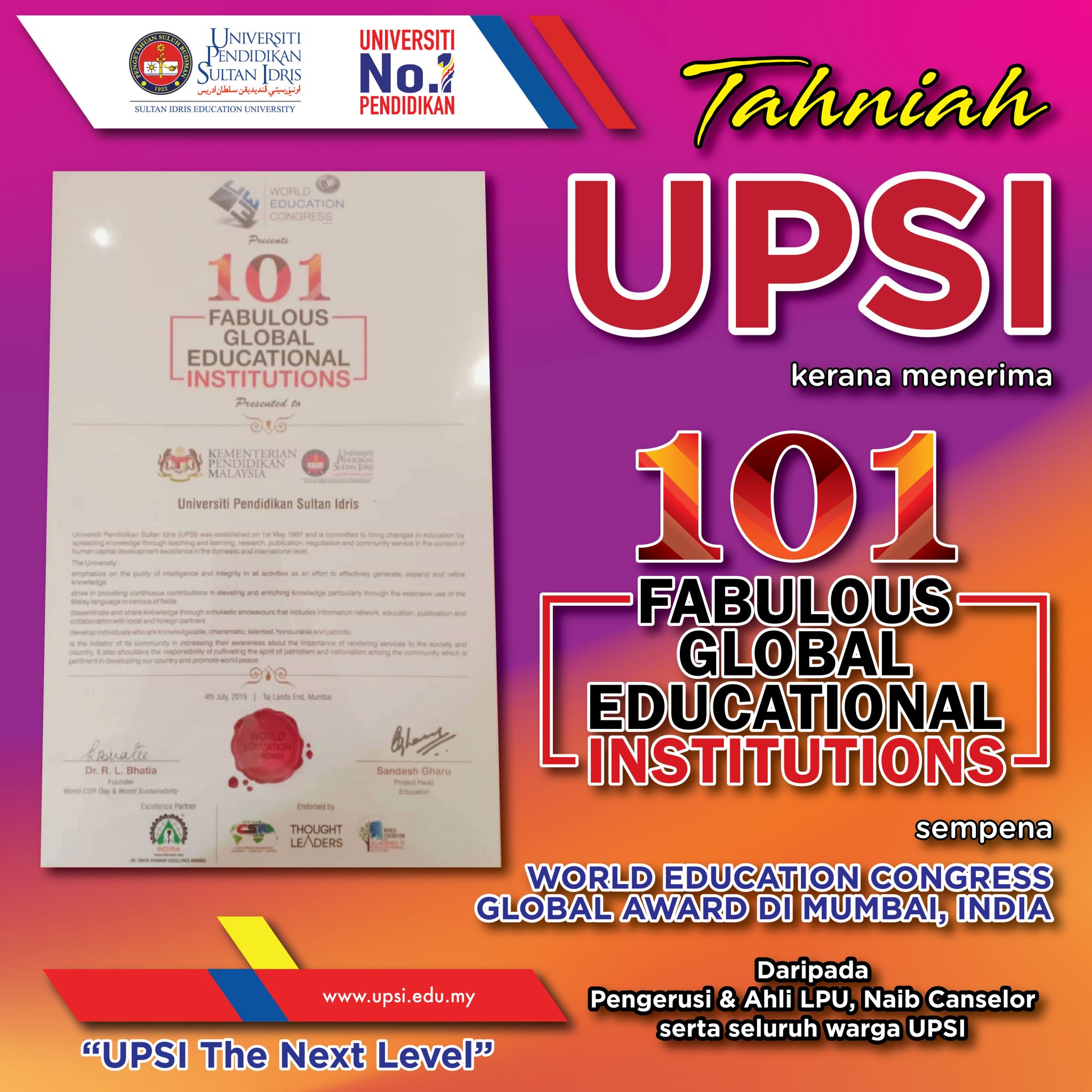 UPSI  Portal Rasmi Universiti Pendidikan Sultan Idris u2013 UPSI NO.1 