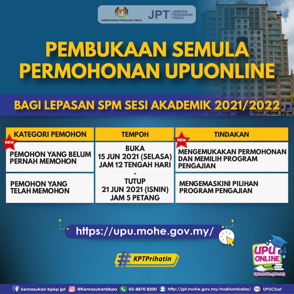 Pembukaan Semula Permohonan Upuonline Bagi Lepasan Spm Sesi Akademik 2021 2022 Upsi Portal Rasmi Universiti Pendidikan Sultan Idris